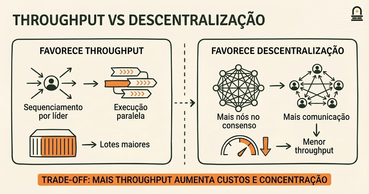 Throughput vs Descentralização