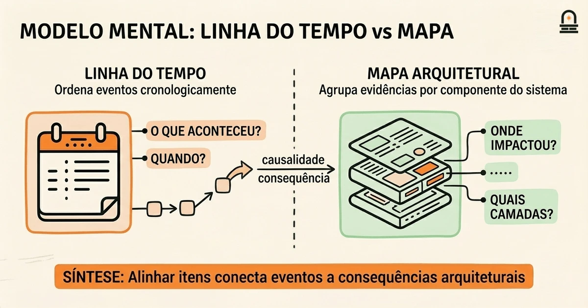 Modelo Mental: Linha do Tempo vs Mapa