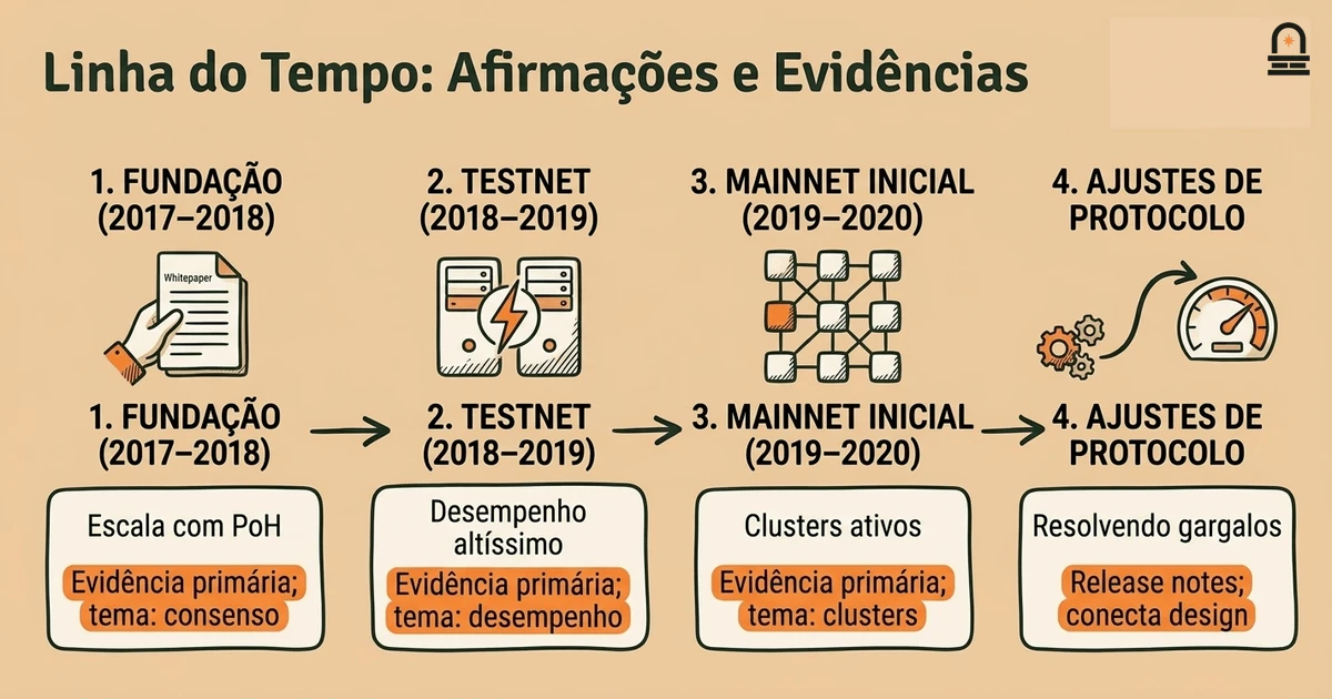 Linha do Tempo: Afirmações e Evidências
